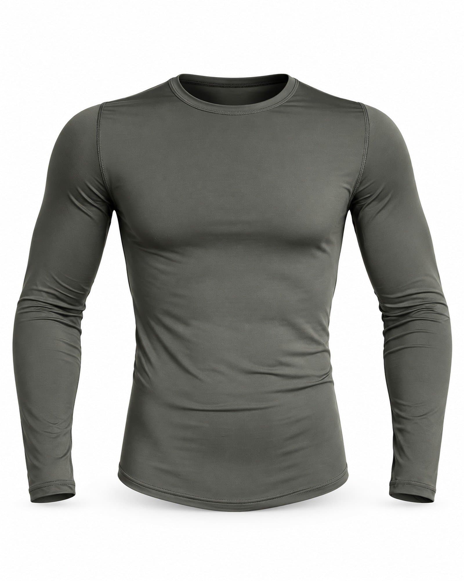 Termal Microfiber Tişört Uzun Kol - 4 Mevsim Askeri Haki İçlik